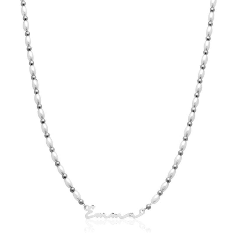 Custom Classy Name Signature Stainless Steel Necklace-Customized Jewel