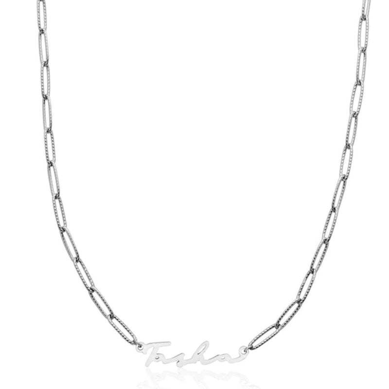 Custom Classy Name Signature Stainless Steel Necklace-Customized Jewel