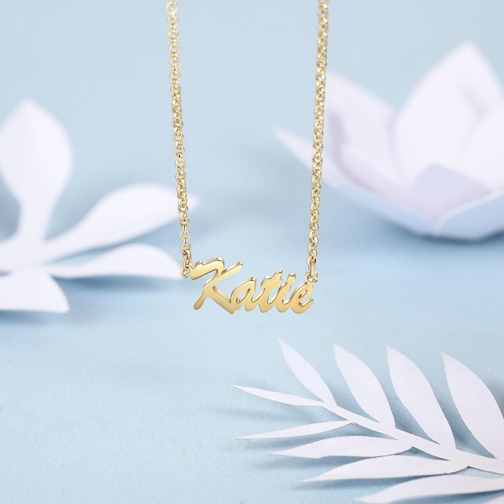 Personalized 925 Sterling Silver Name Engraved Pendant Necklace, Fashion Jewelry Gift for Women-Customized Jewel