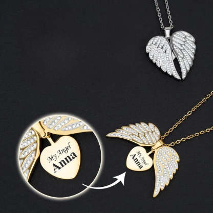 My Angel Necklace With Personalized Engraving-Customized Jewel