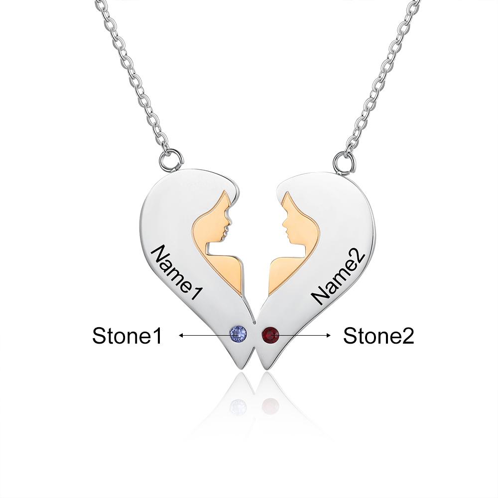 Double Sisters Custom Necklace-Customized Jewel