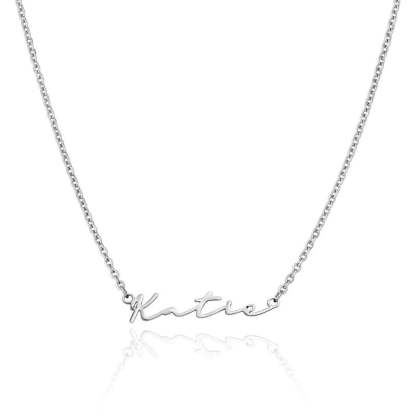 Custom Classy Name Signature Stainless Steel Necklace-Customized Jewel