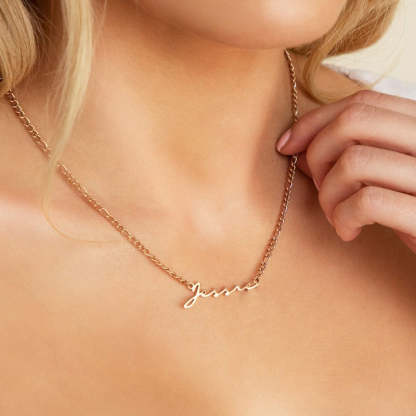 Tailored Classy Signature Name Necklace With Chains-Customized Jewel