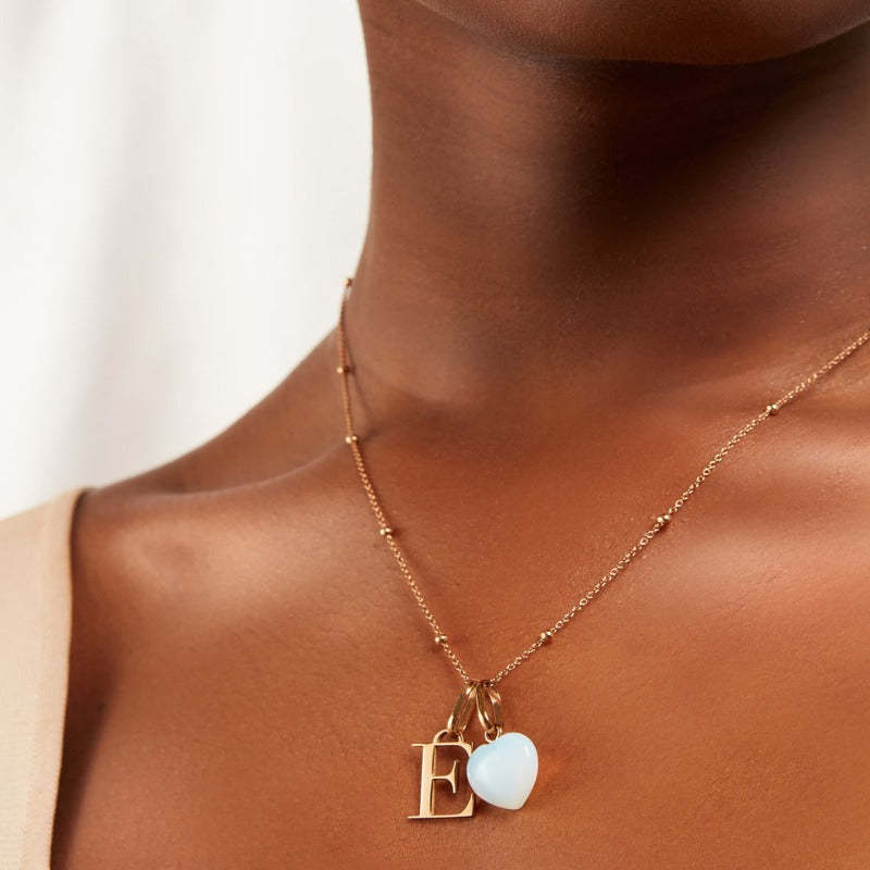 Custom Initial Letter Pendant Necklace With Delicate Birthstone Charm-Customized Jewel