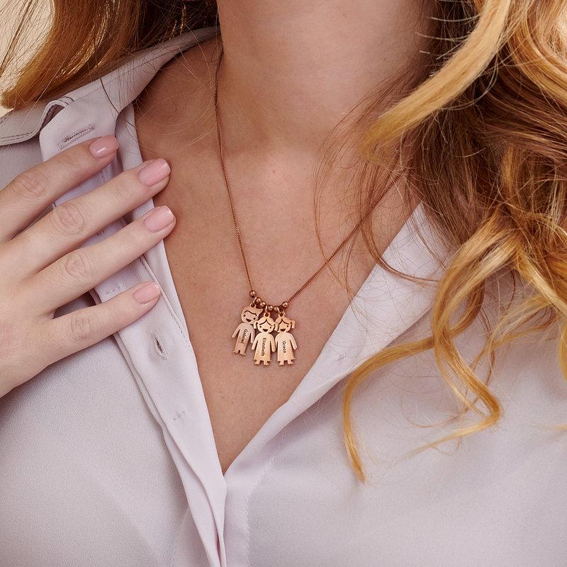 My Children Engraved Sterling Silver Necklace - 3 Custom Name & Birthstones-Customized Jewel