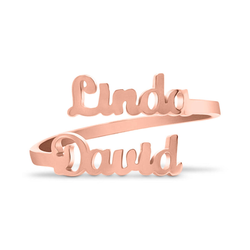 Personalized Double Name Ring-Customized Jewel