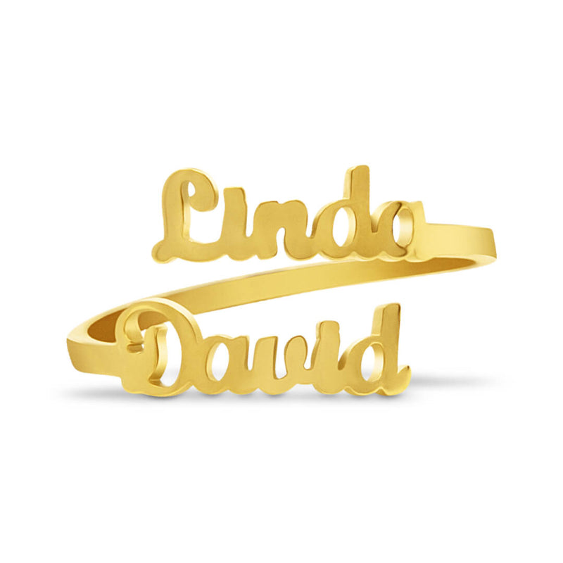 Personalized Double Name Ring-Customized Jewel