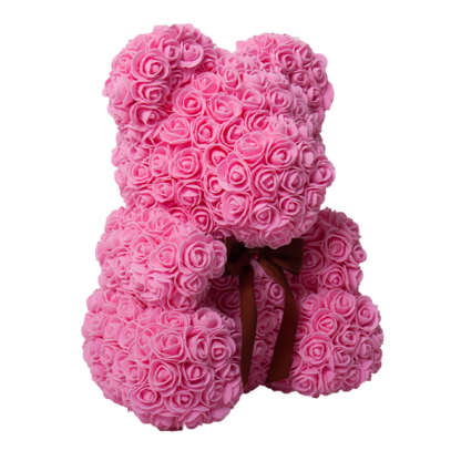 Valentines Day Handmade Flower Rose Teddy Bear-Customized Jewel