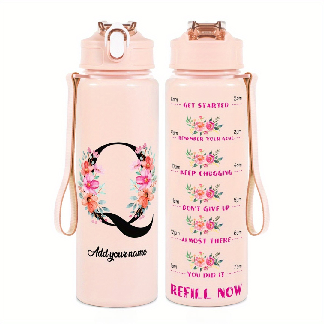 Personalized Water Tracker Bottle With Custom Name