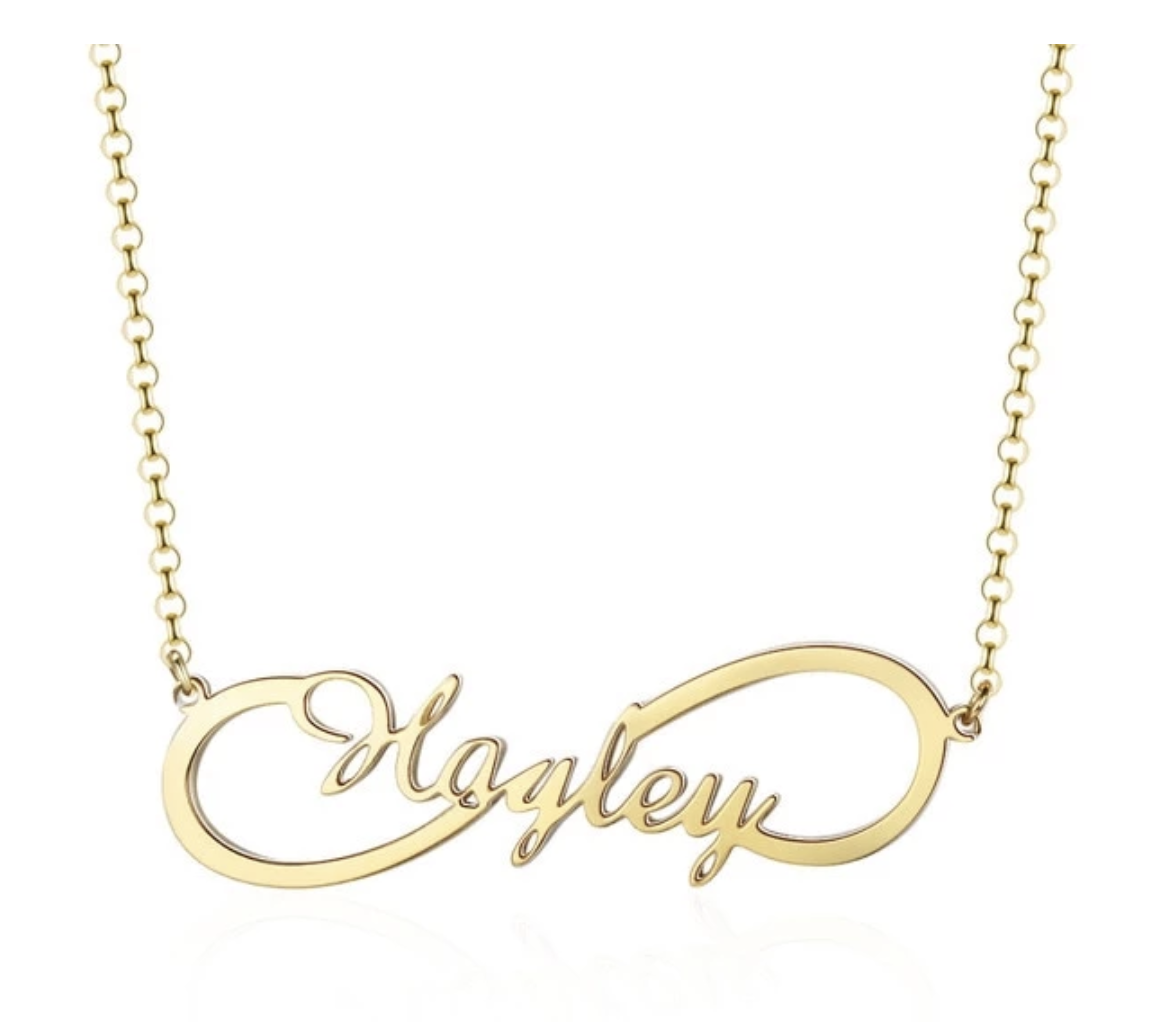 Personalized Sterling Silver Necklace - Infinity Name Pendant Necklaces - Custom Nameplate - Customized Gift-Customized Jewel