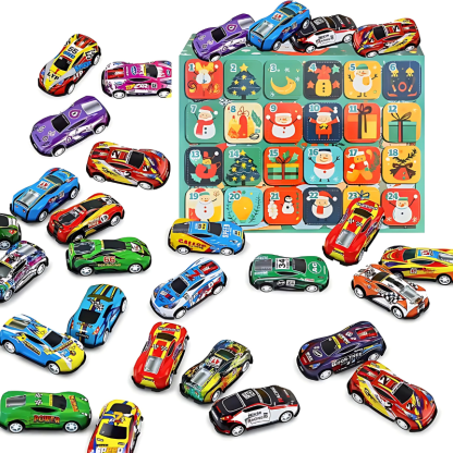 Christmas Advent Calendar Metal Pull Back Toy Cars Set-Customized Jewel