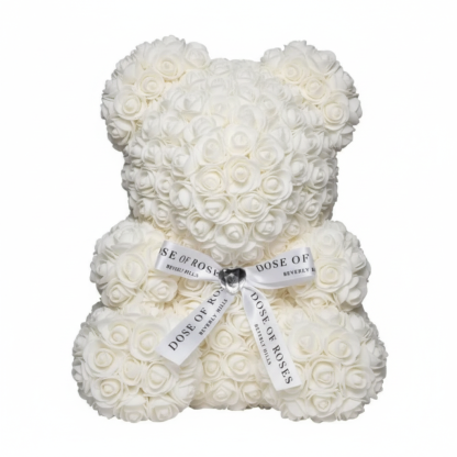 Flower Teddy Bear Gift Box With Ribbon