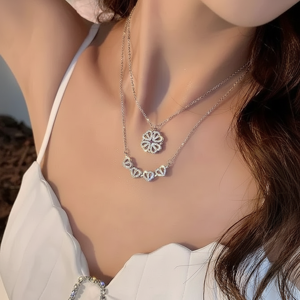 Openable Clover Necklace