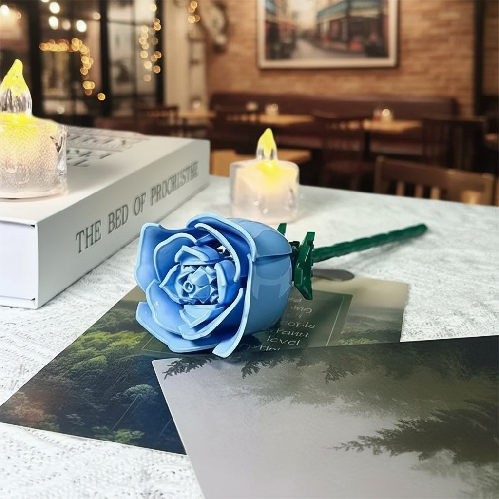 DIY Rose Flower Building Set With Blooms For Home Decor
