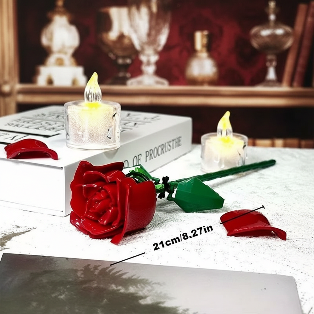 DIY Rose Flower Building Set With Blooms For Home Decor