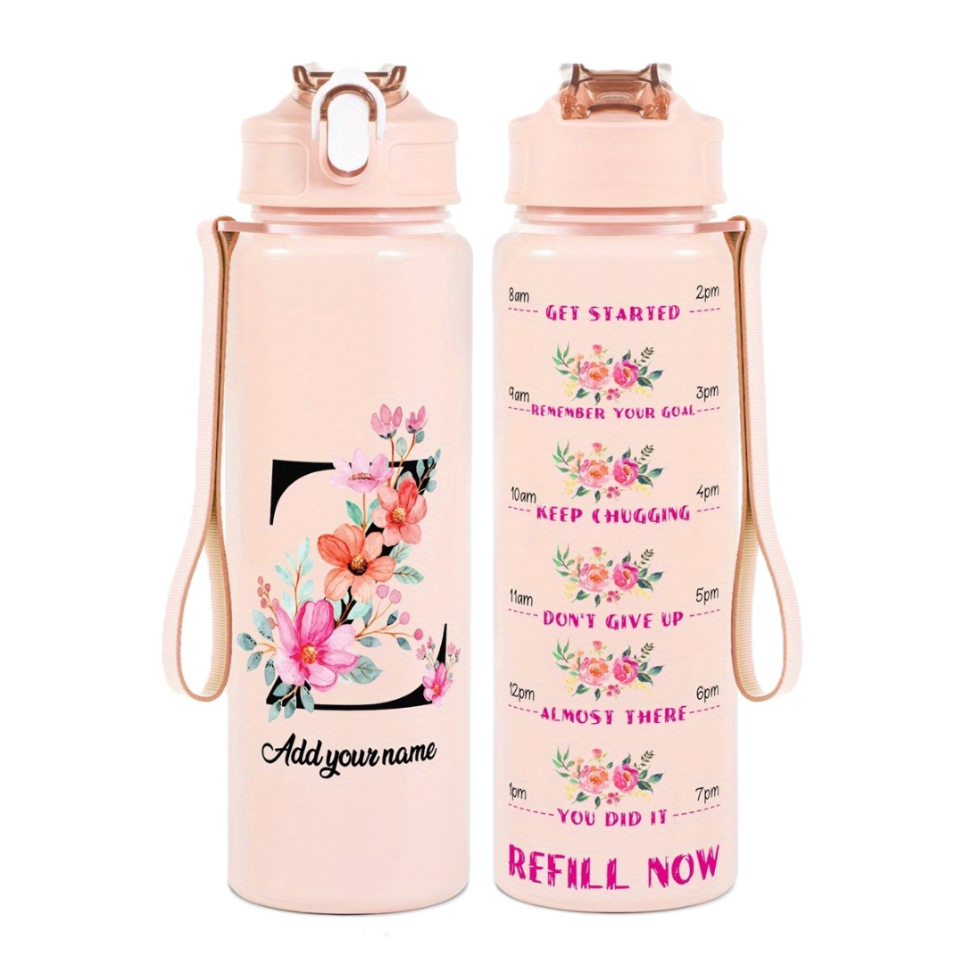 Personalized Water Tracker Bottle With Custom Name