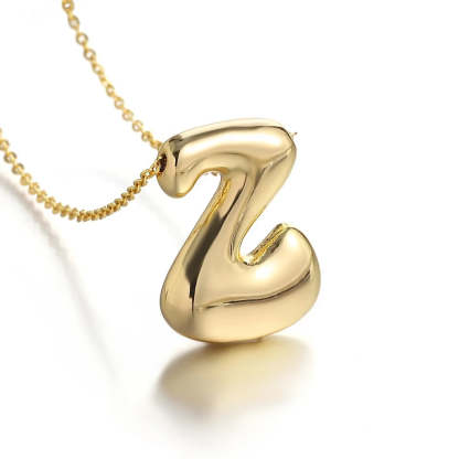 Bubble Initial Letter Necklace-Customized Jewel