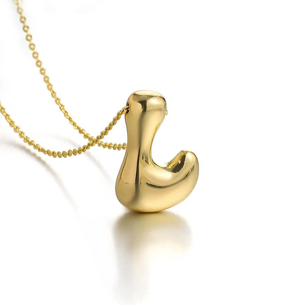 Bubble Initial Letter Necklace-Customized Jewel