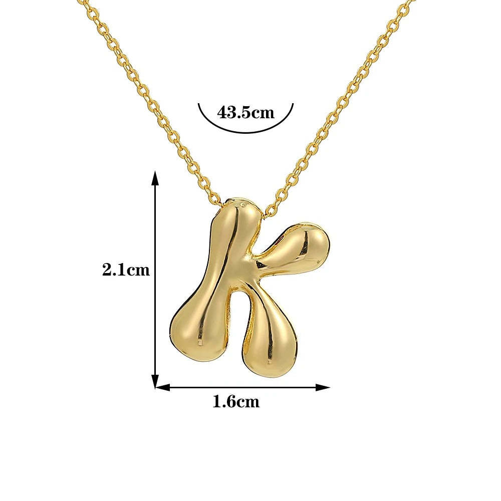 Bubble Initial Letter Necklace-Customized Jewel