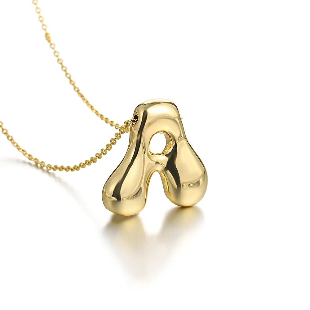 Bubble Initial Letter Necklace-Customized Jewel