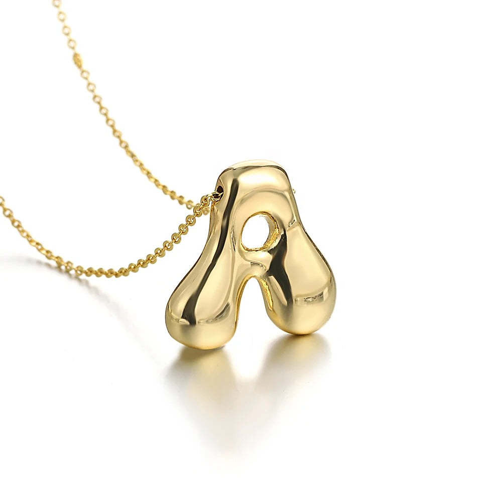 Bubble Initial Letter Necklace-Customized Jewel