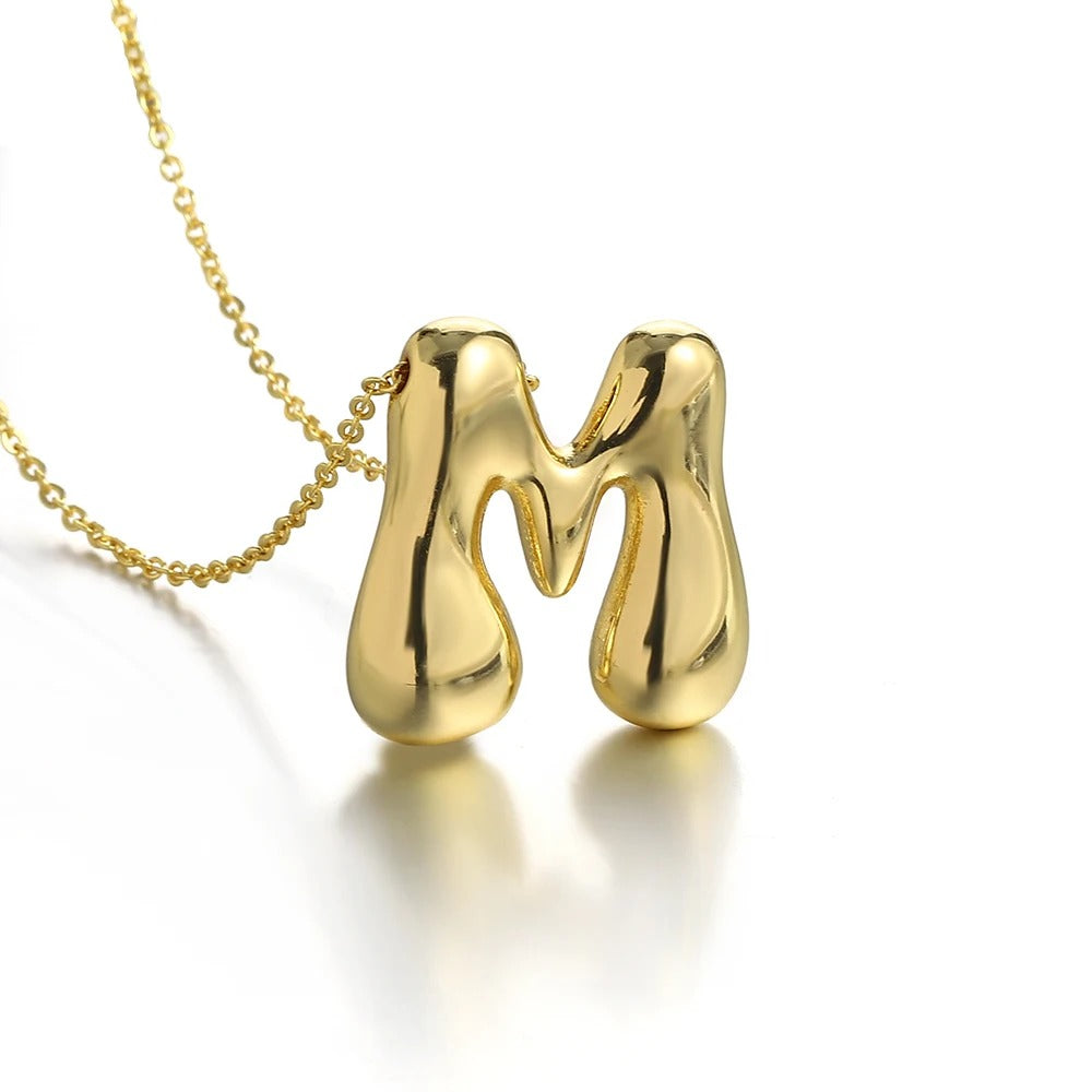 Bubble Initial Letter Necklace-Customized Jewel