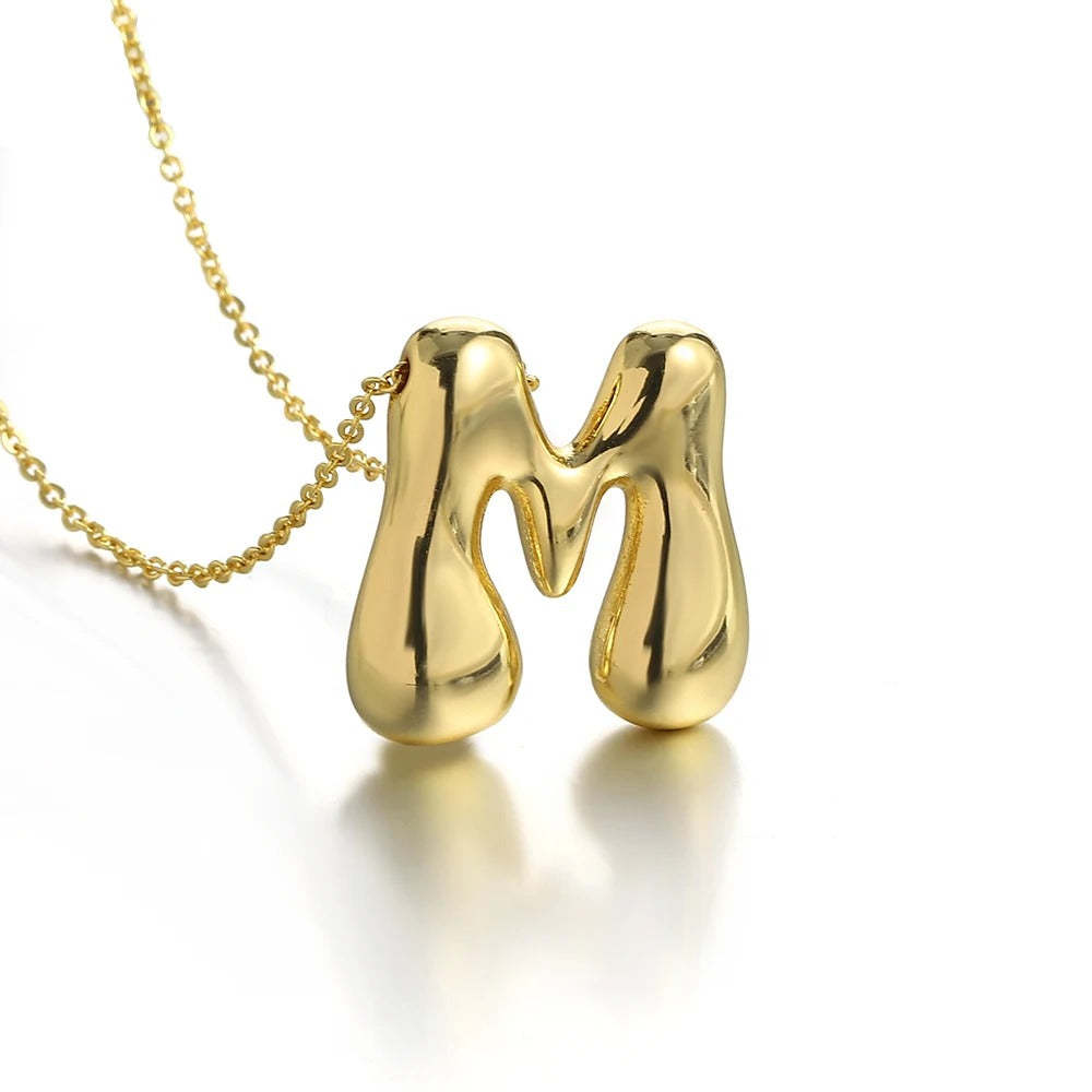 Bubble Initial Letter Necklace-Customized Jewel