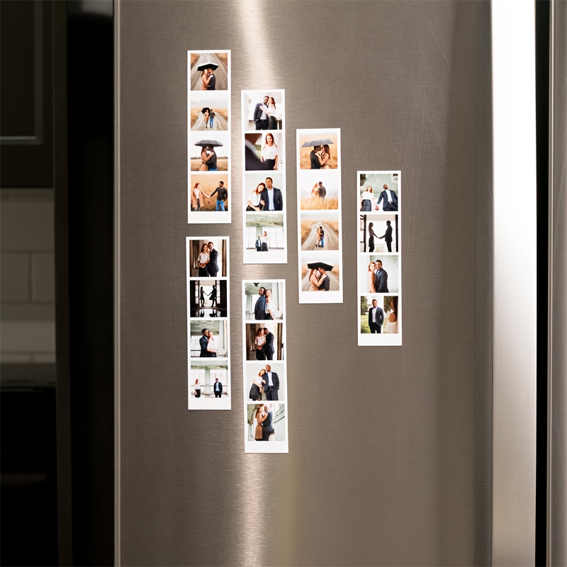 Customized photo strip refrigerator magnets