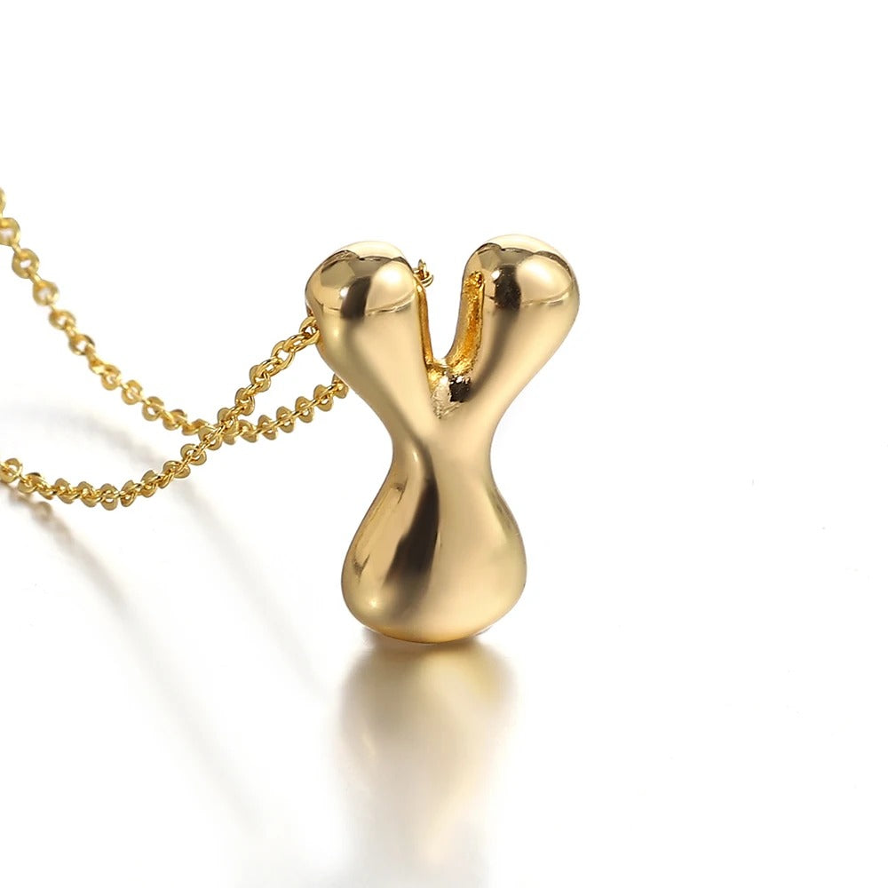Bubble Initial Letter Necklace-Customized Jewel