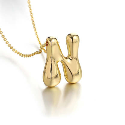 Bubble Initial Letter Necklace-Customized Jewel