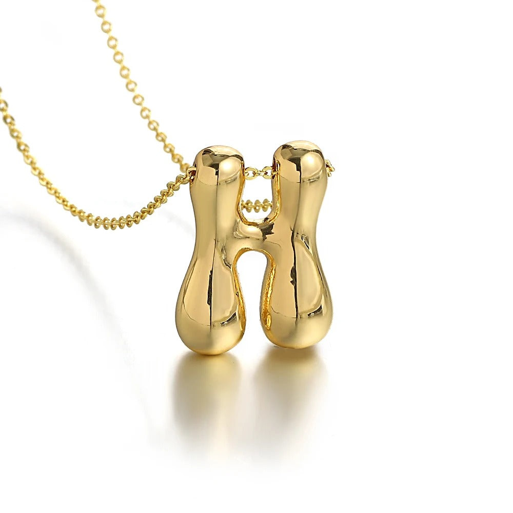 Bubble Initial Letter Necklace-Customized Jewel