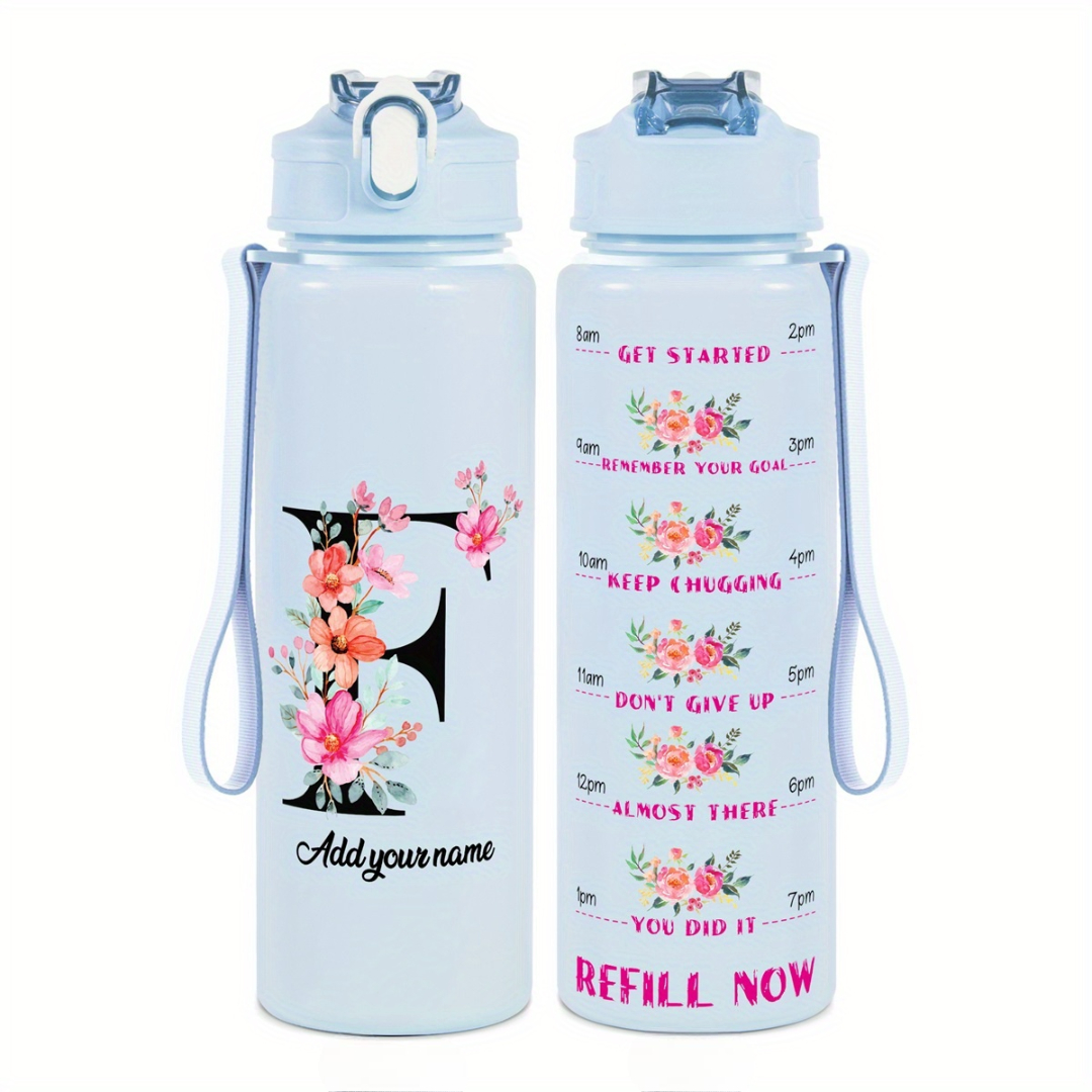 Personalized Water Tracker Bottle With Custom Name