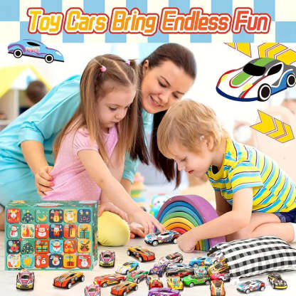 Christmas Advent Calendar Metal Pull Back Toy Cars Set-Customized Jewel