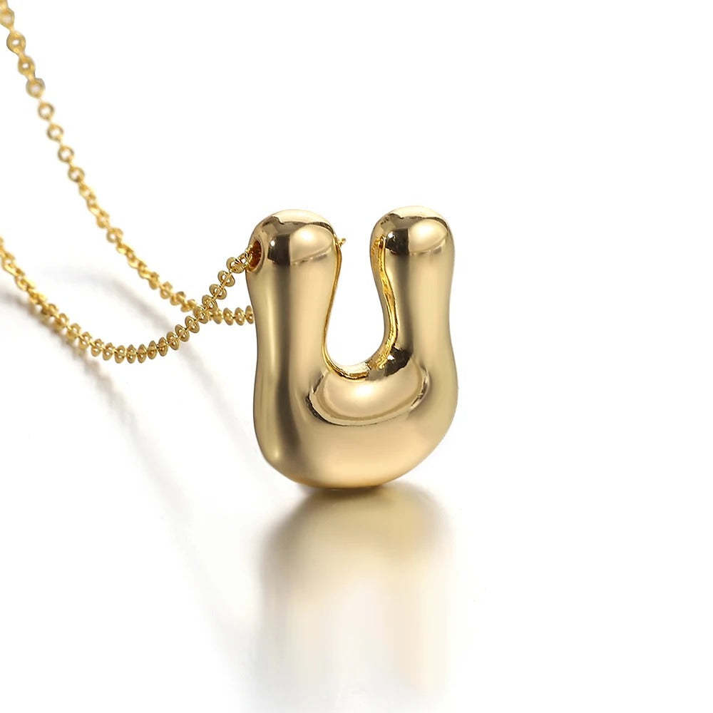 Bubble Initial Letter Necklace-Customized Jewel