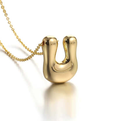 Bubble Initial Letter Necklace-Customized Jewel