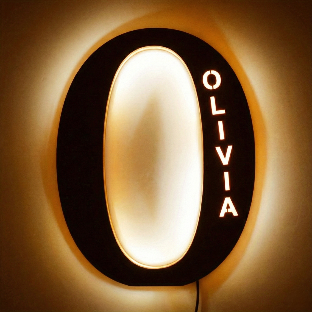Custom Personalized LED Alphabet Letter Night Light
