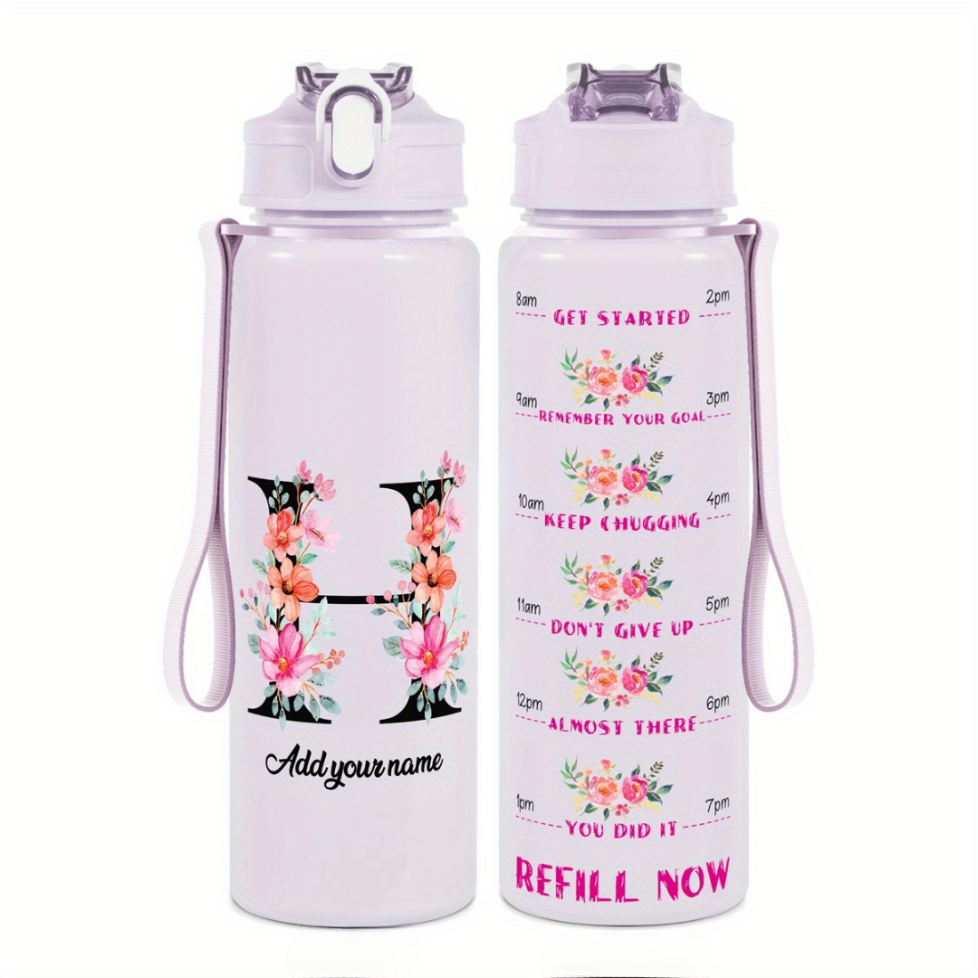 Personalized Water Tracker Bottle With Custom Name