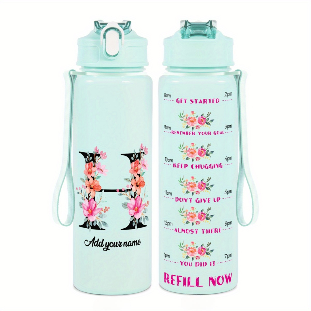 Personalized Water Tracker Bottle With Custom Name
