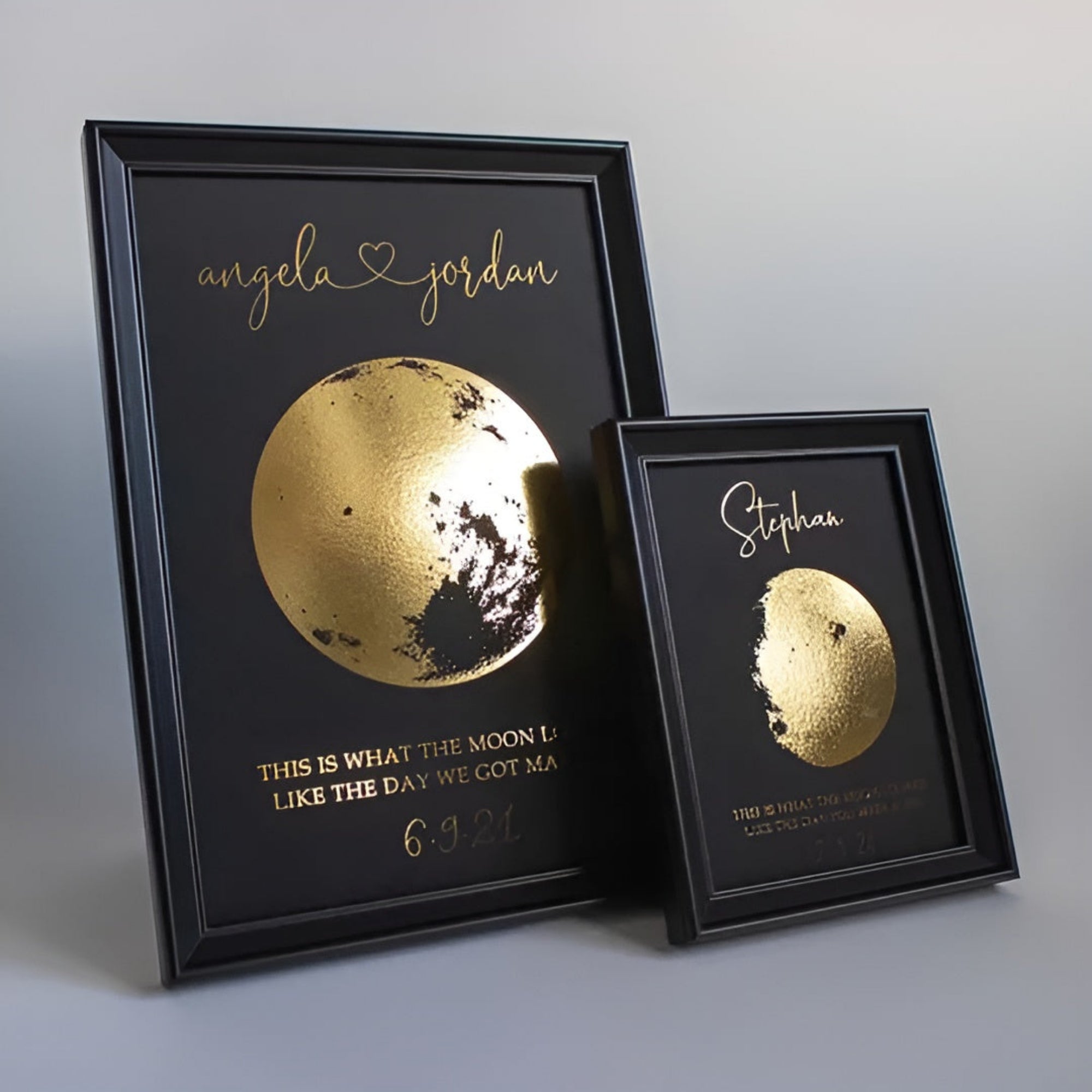 Custom Moon Phase Couple Frame-Customized Jewel