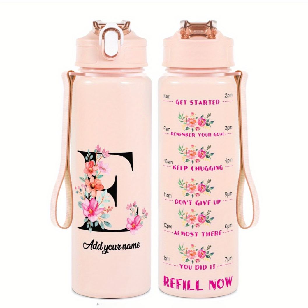 Personalized Water Tracker Bottle With Custom Name