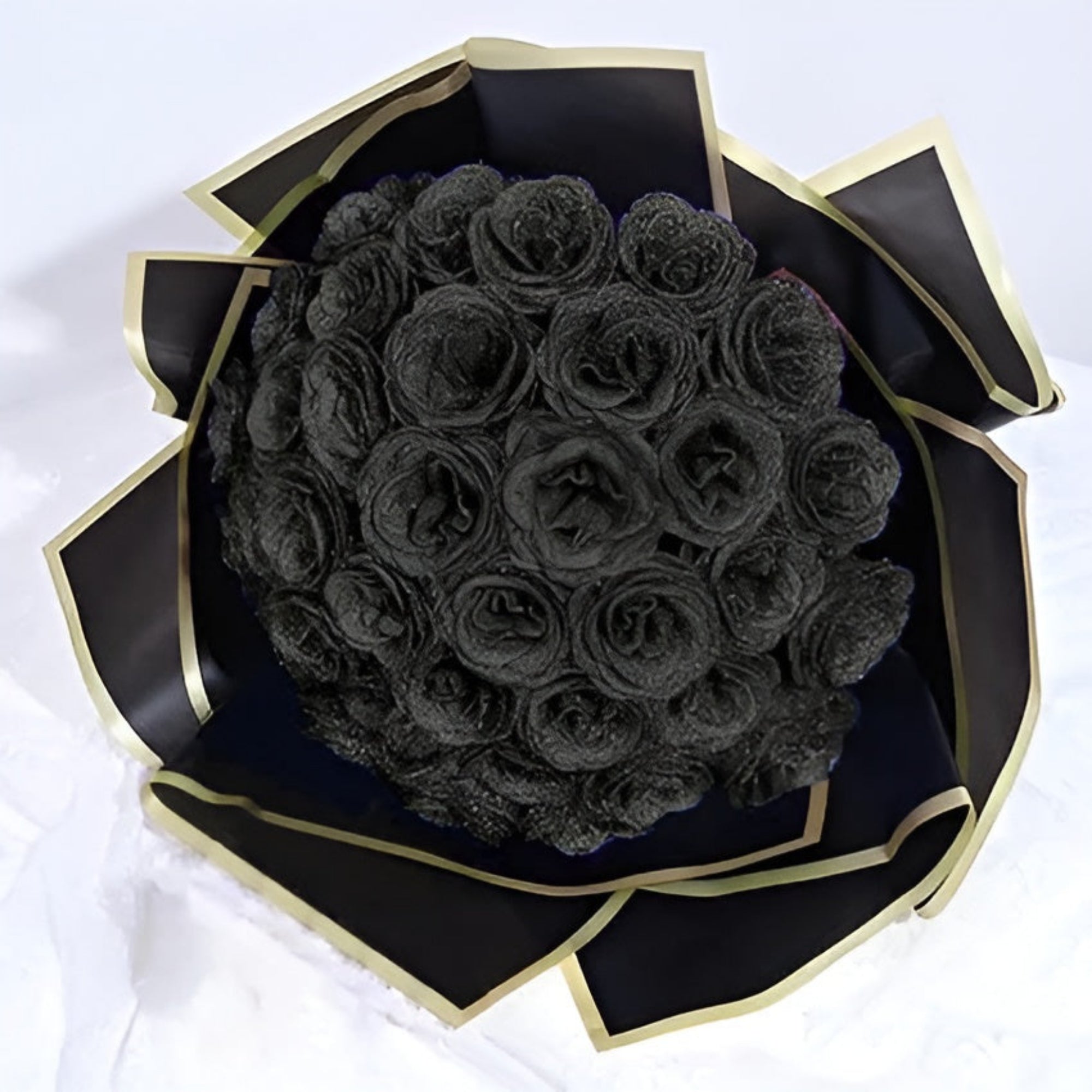 Customizable Glitter Rose Bouquet With Decorative Crown And Butterflies-Flower Teddy Bears