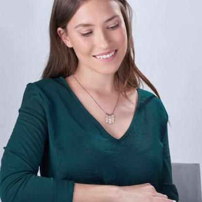 My Children Engraved Sterling Silver Necklace - 3 Custom Name & Birthstones-Customized Jewel