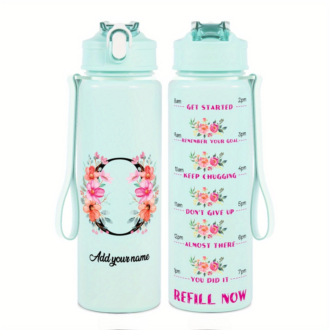 Personalized Water Tracker Bottle With Custom Name