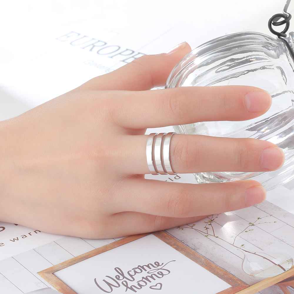 Personalized Stainless Steel Stackable Ring - Engrave Three Custom Name - Customized Family Gift-Customized Jewel