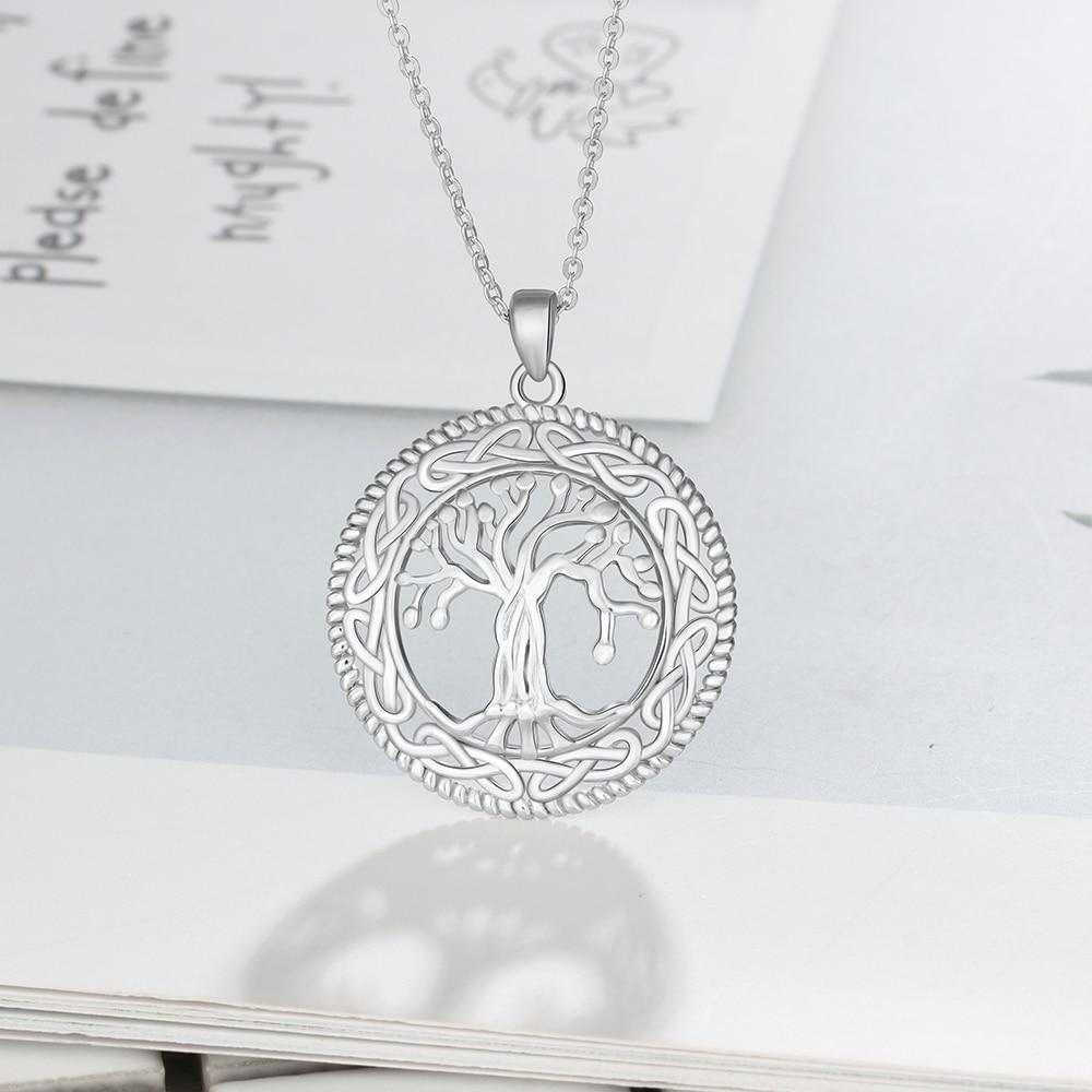 Tree of life Round Pendant Necklace for Women, Trendy Jewelry Gift for Mother-Customized Jewel