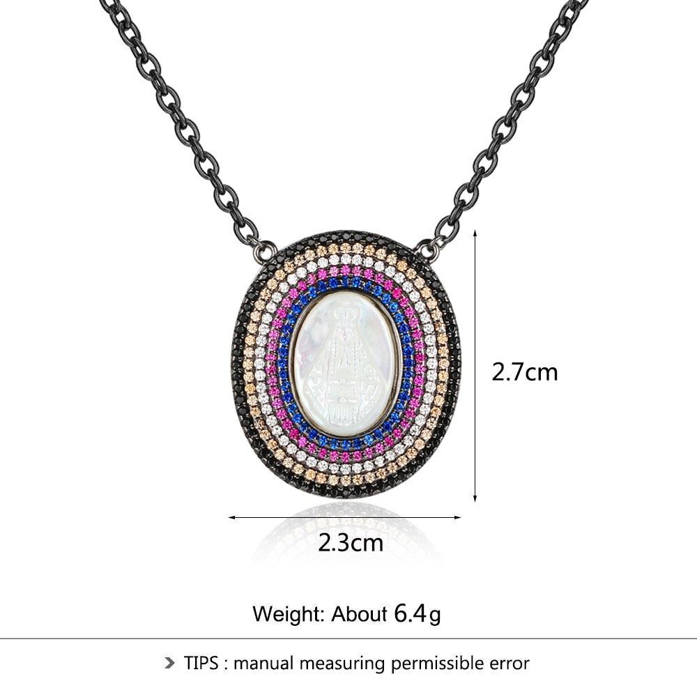 925 Sterling Silver Round Jade Stone Cubic Zirconia Pendant Choker Necklaces, Unique Jewelry Gift for Women-Customized Jewel