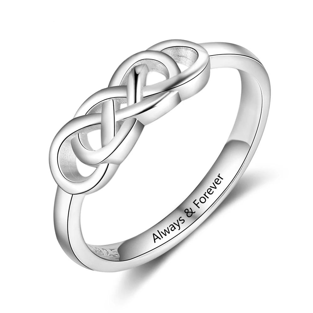 Personalized Copper Engraved Names Rings for Women – Braided Knot – Fashion Jewelry Gift-Customized Jewel
