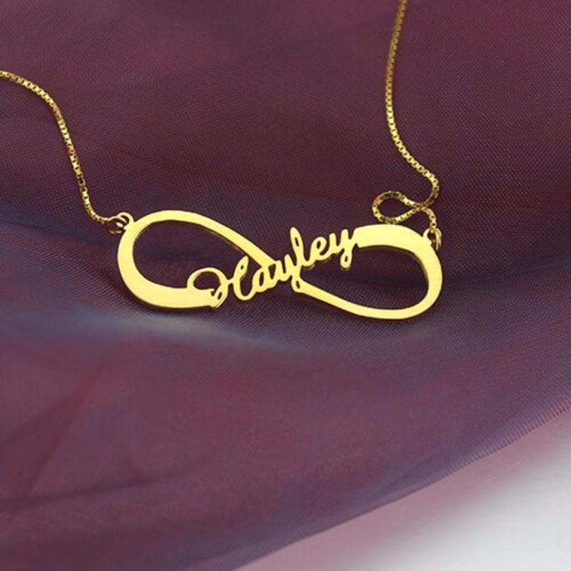 Personalized Name 925 Sterling Silver Customized Infinity Nameplate Necklaces Pendants Gift For Women-Customized Jewel