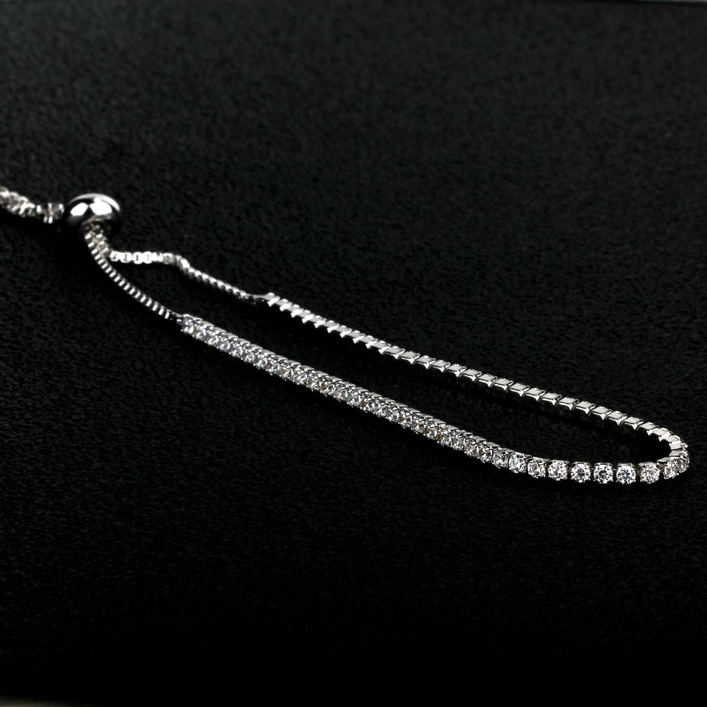 Party Jewelry Adjustable Bracelet for Women 2mm Cubic Zirconia Gold Color Bracelets & Bangles Gift For Her-Customized Jewel