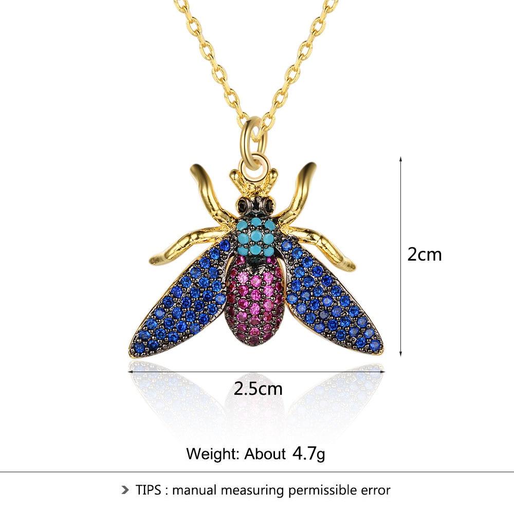 Unique Fashion Insect Jewelry Necklace with Lovely Bee Pendant for Women, Trendy Jewelry Accessories-Customized Jewel